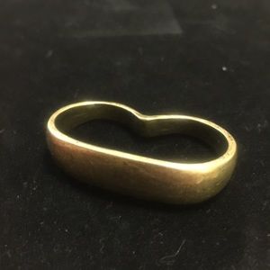 Gold knuckle ring  (other plating avail)